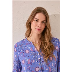 Camisola estampado azul