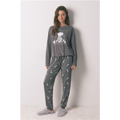 Pijama largo 100% algodón Snoopy