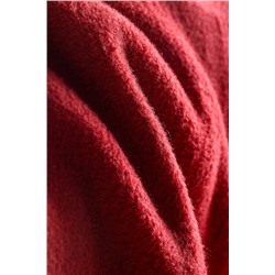 Plain Tek Kişilik Pamuklu Jakar Battaniye - Bordo
