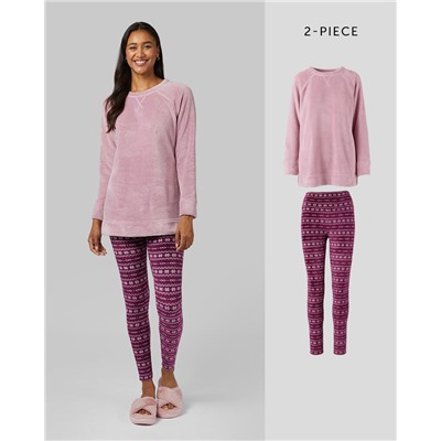 WOMEN'S 2PC PLUSH SLEEP SET