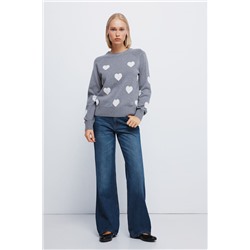 Jersey intarsia corazones