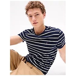 Stripe Stretch-Cotton Extra Slim T-Shirt
