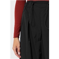 Pantalón wide leg cargo 7/8 cintura alta - Negro