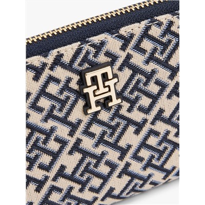 Jacquard Monogram Logo Large Zip Wallet