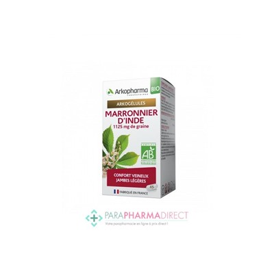 ArkoPharma ArkoGélules - Marronnier d'Inde - Confort Veineux Jambes Légères - BIO 45 gélules