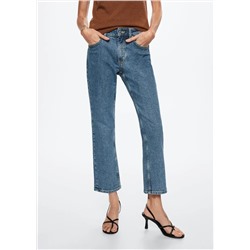 Jeans rectos tiro medio -  Mujer | MANGO OUTLET España