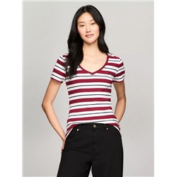 Stripe V-Neck Favorite T-Shirt