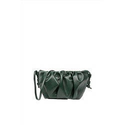 Bandolera de piel ovina Verde oscuro