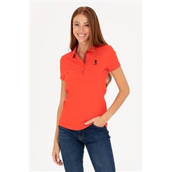 Kadın Kırmızı Basic Polo Yaka Tişört