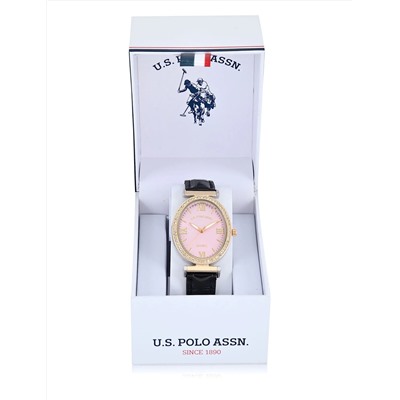 LADIES BLACK EMBOSSED STRAP WATCH