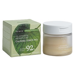 [GLAMFOX] Тонер-пэды для лица успокаивающие КЕРАМИДЫ И ХАУТТЮНИЯ Ceramide Heartleaf Calming Toner Pads, 180 мл