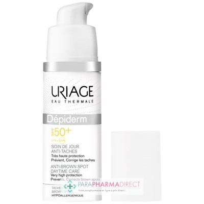 Uriage Dépiderm - Soin de Jour Anti-Tâches - SPF50+ - Hypoallergénique - 30 ml