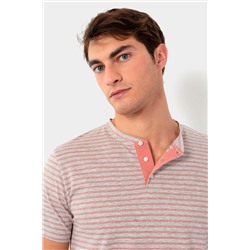 Pijama Gris jaspeado y rosa viejo