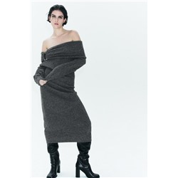 FEW ITEMS LEFT DRAPED KNIT DRESS