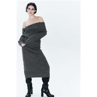 FEW ITEMS LEFT DRAPED KNIT DRESS