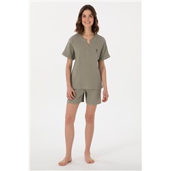 Kadın Haki Pijama Takımı