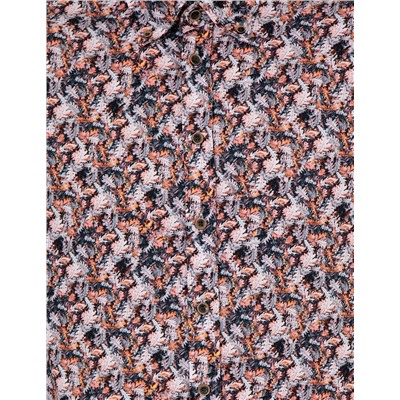 Turuncu Slim Fit Uzun Kollu Gömlek