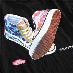 Bap*e & VAN*S 🔥  модный уличный стиль, трендовый принт 👟  классные футболки из 💯 хлопка, унисекс. Цена на Оф сайте выше 7000! Открытие продаж 28.03 в 5:00