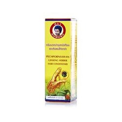 Лечебный кондиционер для волос с женьшенем PECHPORNSAWAN 240 мл / PECHPORNSAWAN Ginseng Herbal Hair Conditioner 240 ml