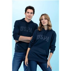 Lacivert Kapüşonlu Basic Sweatshirt (Unisex)