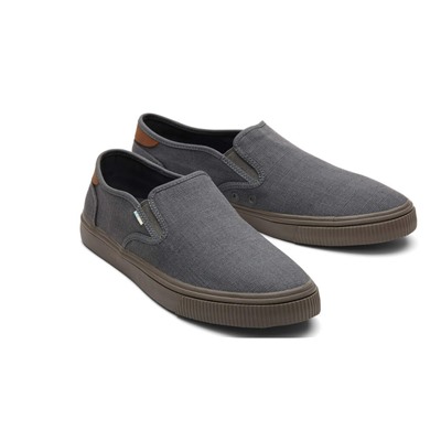 Men  Baja Graphite Heritage Canvas Slip On Sneaker