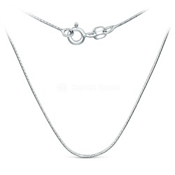 Цепь из серебра родированная - Снейк, 45 см 925 пробы 1870R108023L45