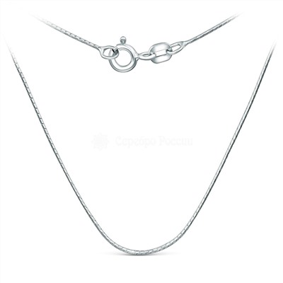 Цепь из серебра родированная - Снейк, 45 см 925 пробы 1870R108023L45