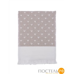 T1211T10090105 Полотенце Tivolyo Home HEARTS жаккард бежевый 50X100