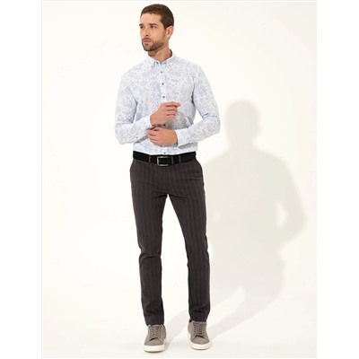 Mavi Slim Fit Uzun Kollu Gömlek