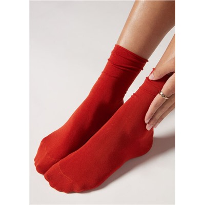 Kurze Socken mit Cashmere