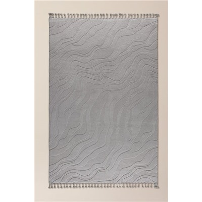 Pluie Rölyef Halı - Gri - 190x290 cm