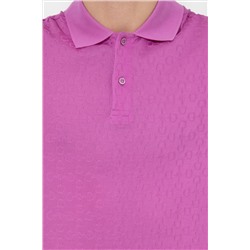 Erkek Menekşe Polo Yaka Tişört