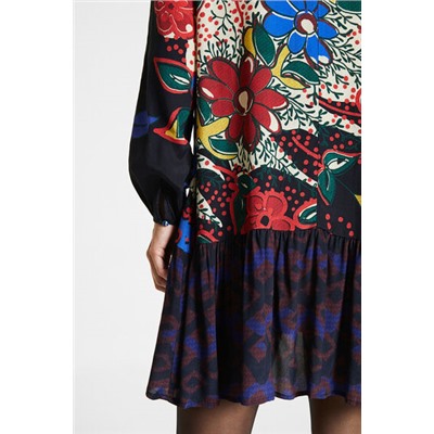 Vestido corto falda volantes