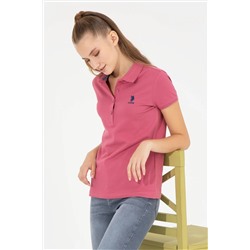 Kadın Pembe Basic Polo Yaka Tişört