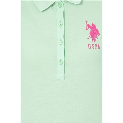 Kadın Mint Basic Polo Yaka Tişört