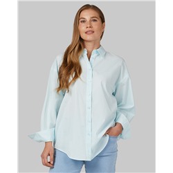WOMEN'S OVERSIZED COTTON LONG SLEEVE BUTTON-UP