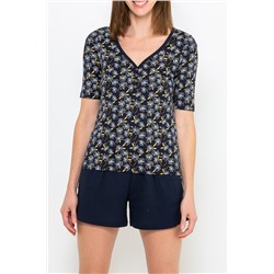 Camiseta Azul oscuro y amarillo