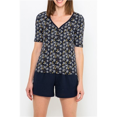 Camiseta Azul oscuro y amarillo