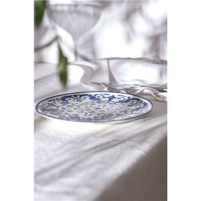 Reve Bleu Serenity Pasta Tabağı - 19 cm - Mavi/Beyaz