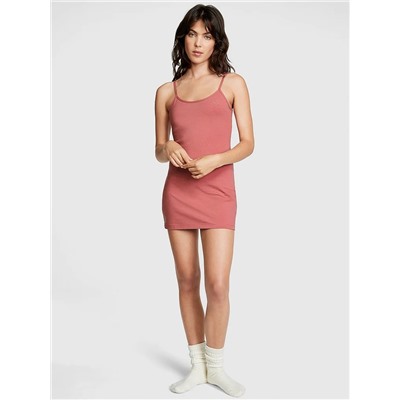PINK STRETCH COTTON CAMI SLEEP DRESS Размер S