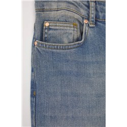 Koyu Mavi Soluk Efekt Vintage Yüksel Bel İspanyol Paça Büyük Beden Jeans TBBAW26CJ00004