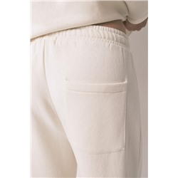 Pantalón largo felpa fina blanco