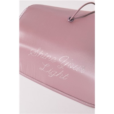 Neceser mediano percha satinado rosa