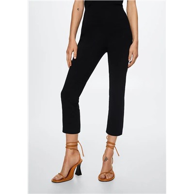 Pantalón recto franela -  Mujer | MANGO OUTLET Melilla