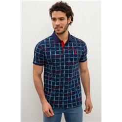 Lacivert Polo Yaka Slim T-Shirt