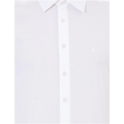 Beyaz Slim Fit Uzun Kollu Gömlek