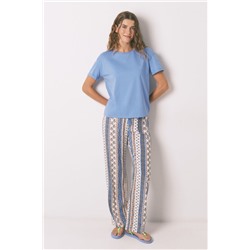 Camiseta azul 100% algodón