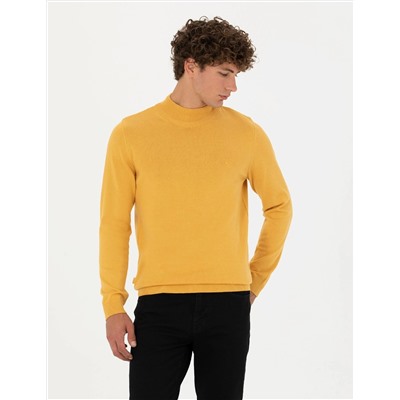 Hardal Slim Fit Yarım Balıkçı Basic Triko Kazak