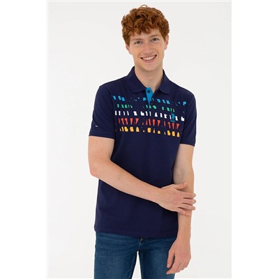 U.S. Polo Assn. Erkek Slim Fit T-shırt 1226307 Luke 033 Lacivert