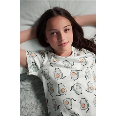 Хлопковая пижама для девочки с шортами Happyfox